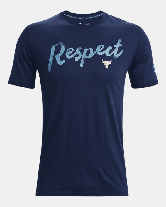 Men's Project Rock Respect Short Sleeve in Blue image number 5